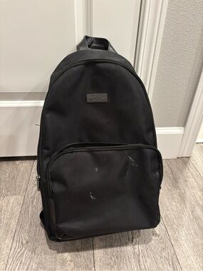 Jimmy Choo Black Men's Backpack with Front Zip Pocket